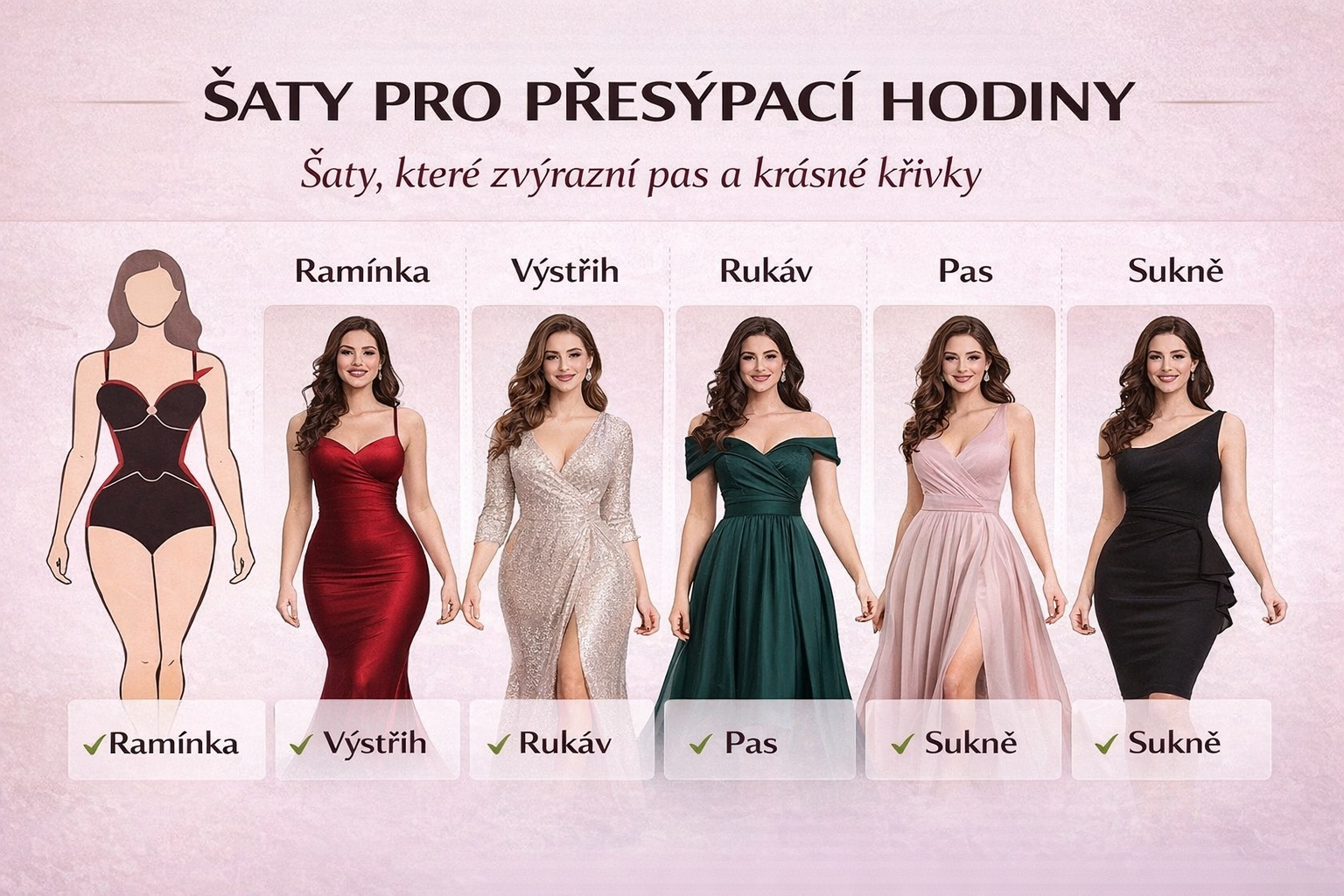 Šaty pro přesýpací hodiny